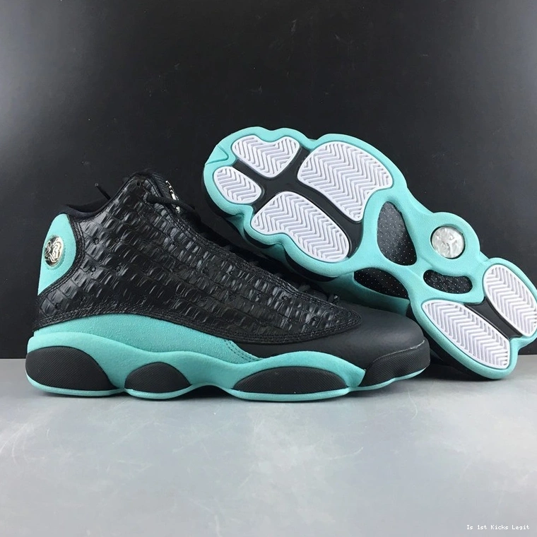13 Green  Island 414571-030 Jordan Retro Black 0122